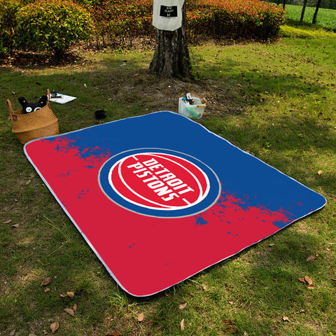 Detroit Pistons NBA Picnic Blanket Mat Beach Outdoor Waterproof