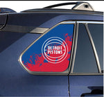 Detroit Pistons NBA Rear Side Quarter Window Vinyl Decal Stickers Fits Toyota Rav4