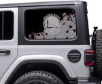 Golden State Warriors NBA Rear Side Quarter Window Vinyl Decal Stickers Fits Jeep Wrangler