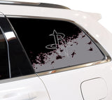 Houston Rockets NBA Rear Side Quarter Window Vinyl Decal Stickers Fits Jeep Grand