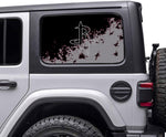 Houston Rockets NBA Rear Side Quarter Window Vinyl Decal Stickers Fits Jeep Wrangler