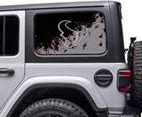 Houston Texans NFL Rear Side Quarter Window Vinyl Decal Stickers Fits Jeep Wrangler