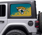 Jacksonville Jaguars NFL Rear Side Quarter Window Vinyl Decal Stickers Fits Jeep Wrangler