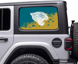 Jacksonville Jaguars NFL Rear Side Quarter Window Vinyl Decal Stickers Fits Jeep Wrangler