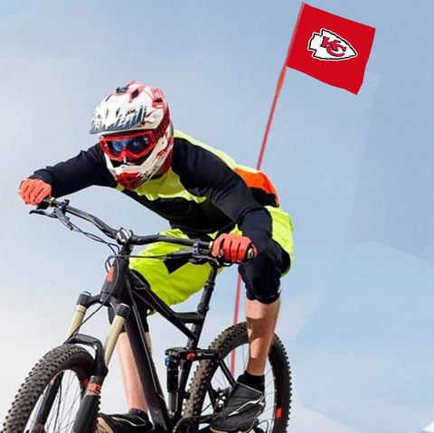 Kansas City Chiefs NFL Bicycle Bike Rear Wheel Flag