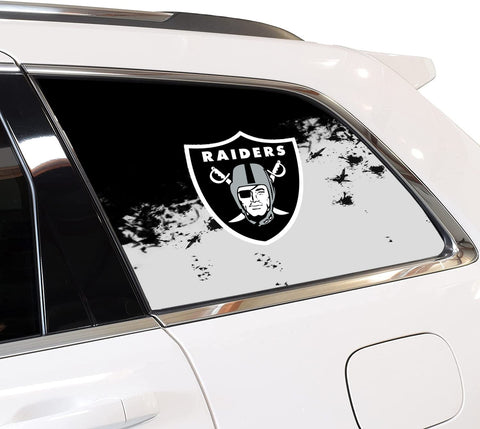 Las Vegas Raiders NFL Rear Side Quarter Window Vinyl Decal Stickers Fits Jeep Grand