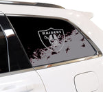 Las Vegas Raiders NFL Rear Side Quarter Window Vinyl Decal Stickers Fits Jeep Grand