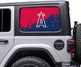 Los Angeles Angels MLB Rear Side Quarter Window Vinyl Decal Stickers Fits Jeep Wrangler