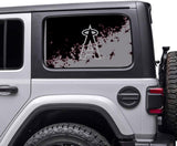 Los Angeles Angels MLB Rear Side Quarter Window Vinyl Decal Stickers Fits Jeep Wrangler