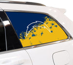 Los Angeles Chargers NFL Rear Side Quarter Window Vinyl Decal Stickers Fits Jeep Grand