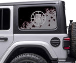 Los Angeles Clippers NBA Rear Side Quarter Window Vinyl Decal Stickers Fits Jeep Wrangler