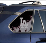 Los Angeles Dodgers MLB Rear Side Quarter Window Vinyl Decal Stickers Fits Toyota Rav4