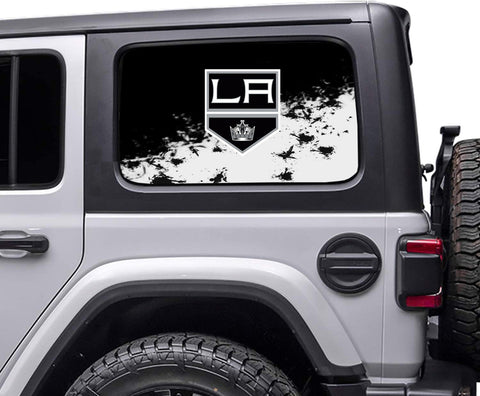 Los Angeles Kings NHL Rear Side Quarter Window Vinyl Decal Stickers Fits Jeep Wrangler