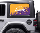 Los Angeles Lakers NBA Rear Side Quarter Window Vinyl Decal Stickers Fits Jeep Wrangler