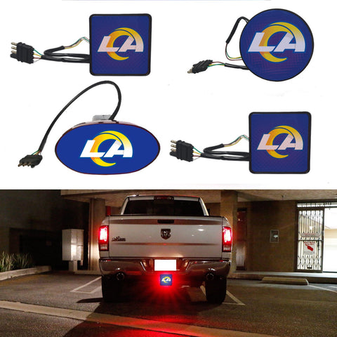 Los Angeles Rams  NFL Hitch Cover LED Brake Light for Trailer