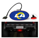 Los Angeles Rams  NFL Hitch Cover LED Brake Light for Trailer