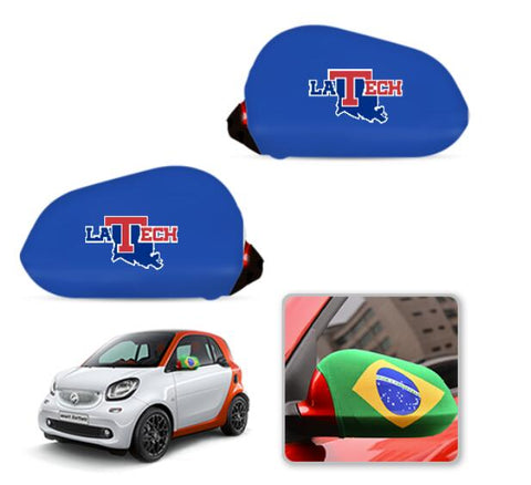 Louisiana Tech Bulldogs NCAAB Car rear view mirror cover-View Elastic