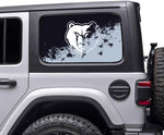 Memphis Grizzlies NBA Rear Side Quarter Window Vinyl Decal Stickers Fits Jeep Wrangler