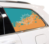 Miami Dolphins NFL Rear Side Quarter Window Vinyl Decal Stickers Fits Jeep Grand