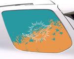 Miami Dolphins NFL Rear Side Quarter Window Vinyl Decal Stickers Fits Toyota 4Runner