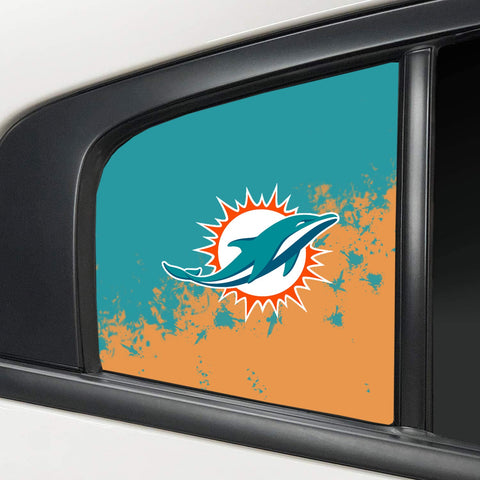 Miami Dolphins NFL Rear Side Quarter Window Vinyl Decal Stickers Fits Dodge Charger