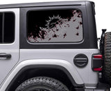 Miami Dolphins NFL Rear Side Quarter Window Vinyl Decal Stickers Fits Jeep Wrangler