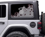 Miami Heat NBA Rear Side Quarter Window Vinyl Decal Stickers Fits Jeep Wrangler