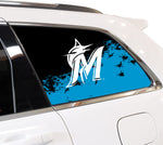 Miami Marlins MLB Rear Side Quarter Window Vinyl Decal Stickers Fits Jeep Grand