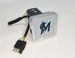 Miami Marlins MLB Hitch Cover LED Brake Light for Trailer