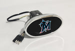 Miami Marlins MLB Hitch Cover LED Brake Light for Trailer