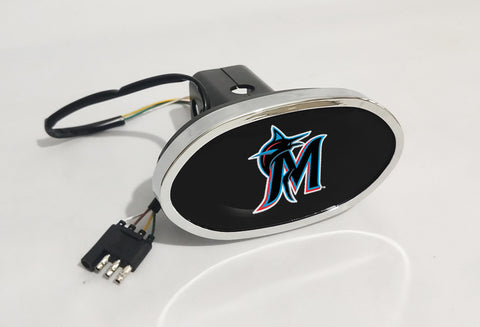 Miami Marlins MLB Hitch Cover LED Brake Light for Trailer