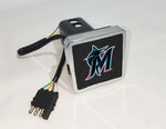 Miami Marlins MLB Hitch Cover LED Brake Light for Trailer