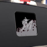 Miami Marlins MLB Rear Back Middle Window Vinyl Decal Stickers Fits Dodge Ram GMC Chevy Tacoma Ford