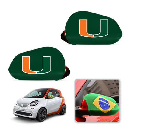 Miami (FL) Hurricanes NCAAB Car rear view mirror cover-View Elastic