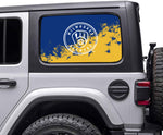 Milwaukee Brewers MLB Rear Side Quarter Window Vinyl Decal Stickers Fits Jeep Wrangler