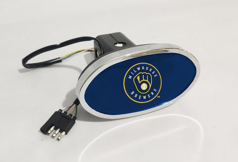 Milwaukee Brewers MLB Hitch Cover LED Brake Light for Trailer