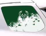 Milwaukee Bucks NBA Rear Side Quarter Window Vinyl Decal Stickers Fits Toyota 4Runner