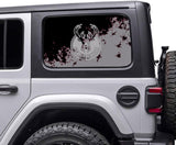 Milwaukee Bucks NBA Rear Side Quarter Window Vinyl Decal Stickers Fits Jeep Wrangler