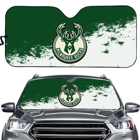 Milwaukee Bucks NBA Car Windshield Sun Shade Universal Fit Sunshade