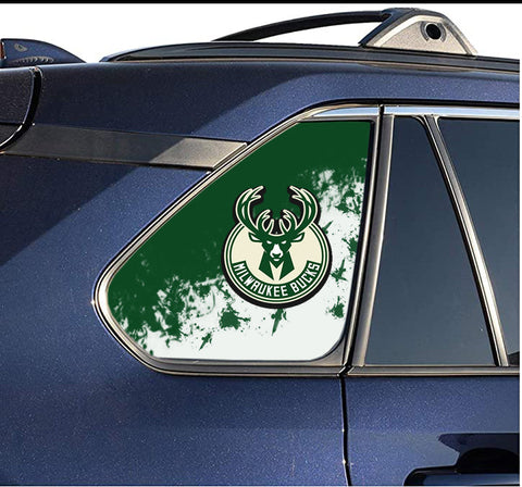 Milwaukee Bucks NBA Rear Side Quarter Window Vinyl Decal Stickers Fits Toyota Rav4