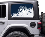 Minnesota Timberwolves NBA Rear Side Quarter Window Vinyl Decal Stickers Fits Jeep Wrangler