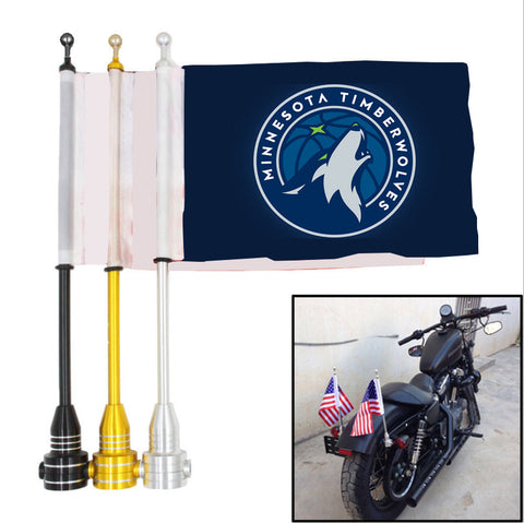 Minnesota Timberwolves NBA Motocycle Rack Pole Flag