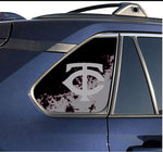 Minnesota Twins MLB Rear Side Quarter Window Vinyl Decal Stickers Fits Toyota Rav4
