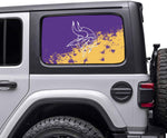 Minnesota Vikings NFL Rear Side Quarter Window Vinyl Decal Stickers Fits Jeep Wrangler