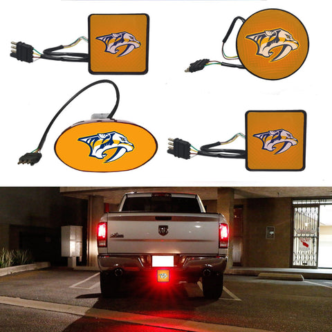 Nashville Predators NHL Hitch Cover LED Brake Light for Trailer