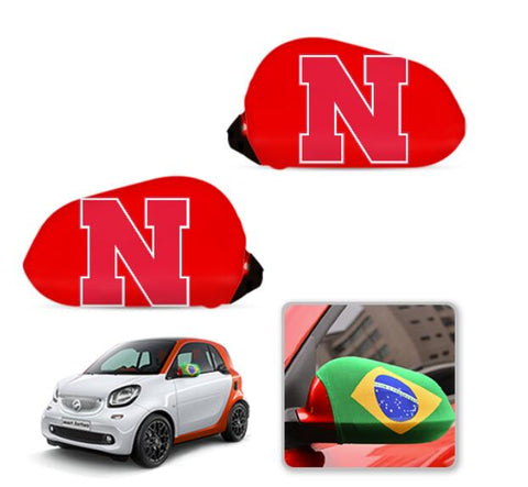 Nebraska Cornhuskers NCAAB Car rear view mirror cover-View Elastic