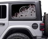 New Jersey Devils NHL Rear Side Quarter Window Vinyl Decal Stickers Fits Jeep Wrangler