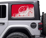 New Jersey Devils NHL Rear Side Quarter Window Vinyl Decal Stickers Fits Jeep Wrangler