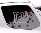 New York Giants NFL Rear Side Quarter Window Vinyl Decal Stickers Fits Toyota 4Runner