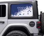 New York Giants NFL Rear Side Quarter Window Vinyl Decal Stickers Fits Jeep Wrangler